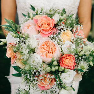Bridal bouquet, Peach Fuzz 